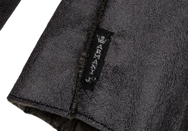 アルマーニジーンズARMANI JEANS フェイクムートンファーベルテッドジャケット ダークモカ40 K-128101_015