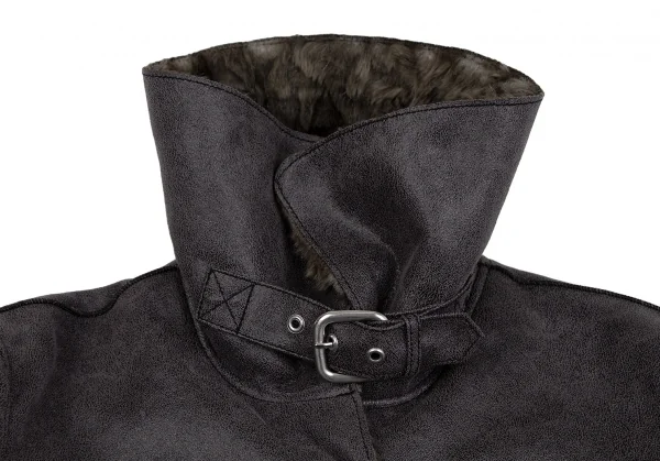 アルマーニジーンズARMANI JEANS フェイクムートンファーベルテッドジャケット ダークモカ40 K-128101_004