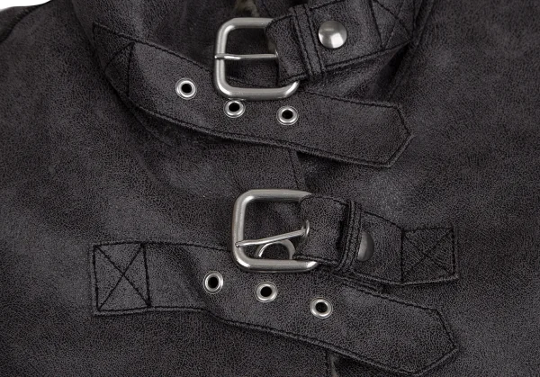 アルマーニジーンズARMANI JEANS フェイクムートンファーベルテッドジャケット ダークモカ40 K-128101_005