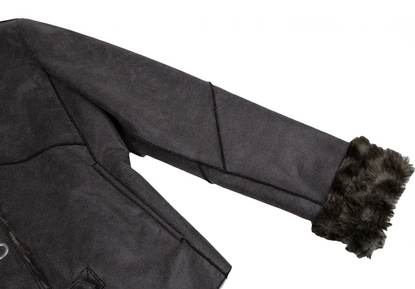 アルマーニジーンズARMANI JEANS フェイクムートンファーベルテッドジャケット ダークモカ40 K-128101_006