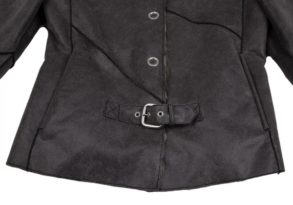 アルマーニジーンズARMANI JEANS フェイクムートンファーベルテッドジャケット ダークモカ40 K-128101_009