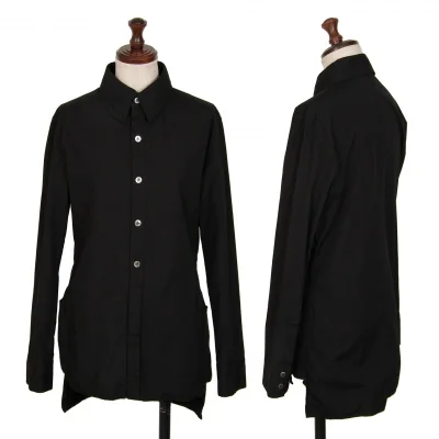 Yohji Yamamoto NOIR Rib Switching Cotton Long Sleeve Shirt