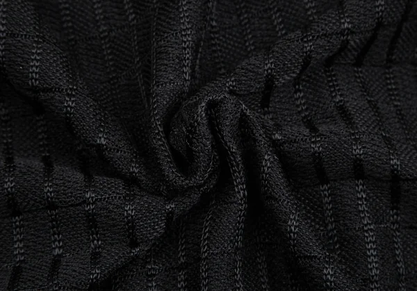 クリスチャンディオールChristian Dior グリッドチェックニットベスト 黒M K-128142_011