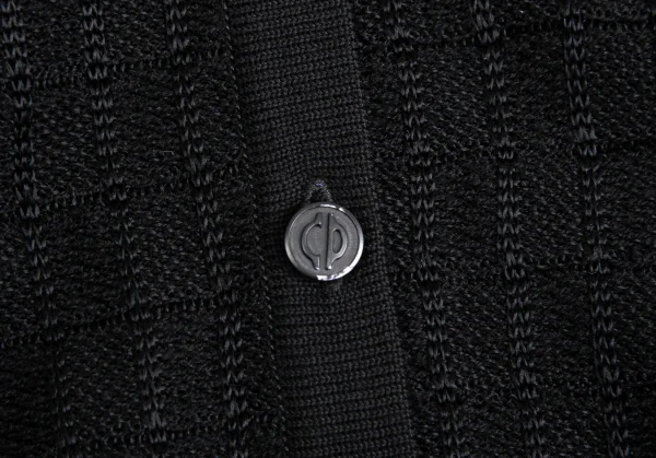 クリスチャンディオールChristian Dior グリッドチェックニットベスト 黒M K-128142_005