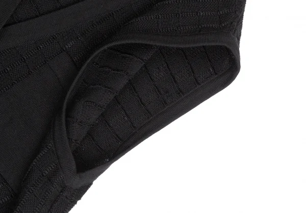 クリスチャンディオールChristian Dior グリッドチェックニットベスト 黒M K-128142_006