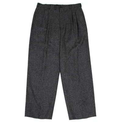 パパスPapas MOONファブリックカシミヤ混ウールスラックス