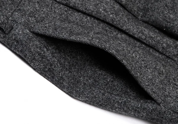 パパスPapas MOONファブリックカシミヤ混ウールスラックス グレーL K-128145_006