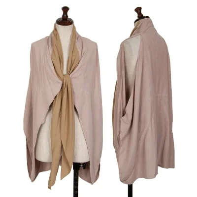 ISSEY MIYAKE Bi-color Peach Skin Stole Vest