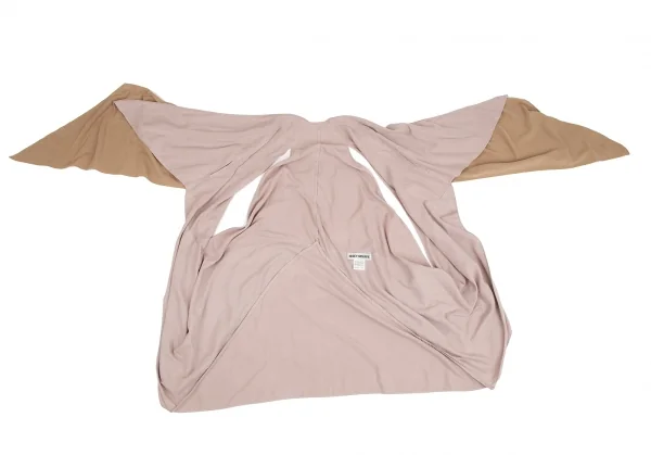 イッセイミヤケISSEY MIYAKE バイカラーピーチスキンストールベスト ピンクベージュ2 K-128155_007