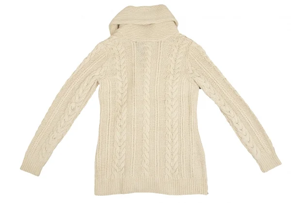 ラルフローレンRALPH LAUREN シルクショールカラーコンチョボタンニットカーディガン ベージュL K-128160_010