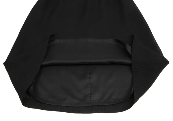 ランバンLANVIN トリアセテートポリメッシュフリルセットアップスーツ 黒36 K-128194_014