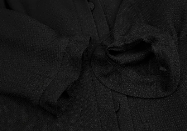 ランバンLANVIN トリアセテートポリメッシュフリルセットアップスーツ 黒36 K-128194_006