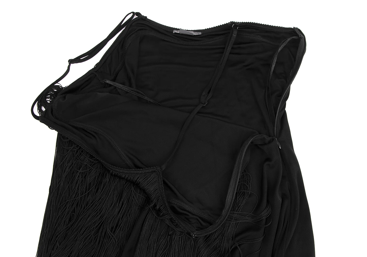 ARMANI EXCHANGE Rayon Fringe Camisole Tunic Black S (K