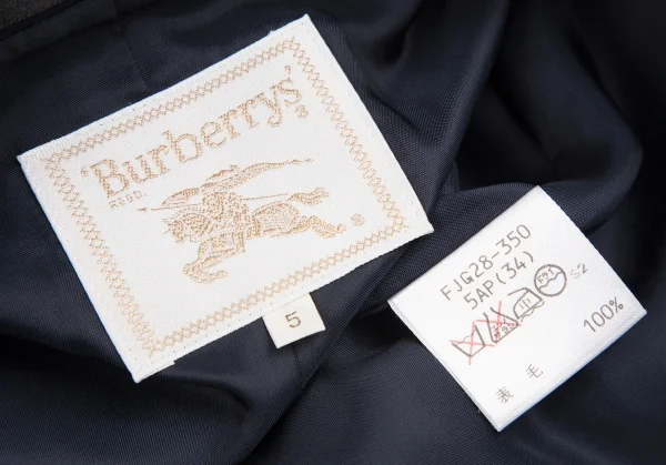 バーバリーズBurberrys' ウールトロゴールドボタンダブルジャケット 紺5 K-128198_018