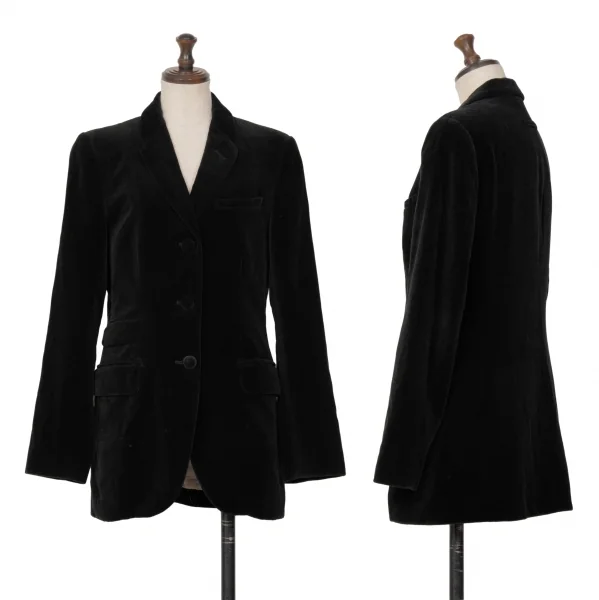 Jean-Paul GAULTIER CLASSIQUE Cotton Velvet Jacket Black 40 K-128199_001