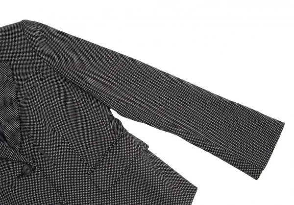 ポールスミス ブラックPaul Smith BLACK ポリレーヨン裏染めドットプリント総柄ジャケット 黒グレー38 K-128205_006