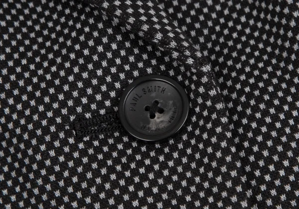 ポールスミス ブラックPaul Smith BLACK ポリレーヨン裏染めドットプリント総柄ジャケット 黒グレー38 K-128205_009