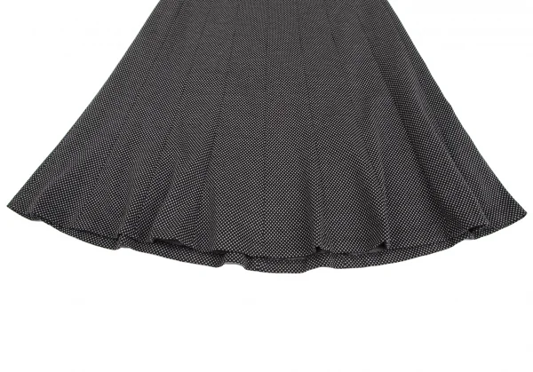 ポールスミス ブラックPaul Smith BLACK ポリレーヨン総柄フレアスカート 黒グレー38 K-128206_004