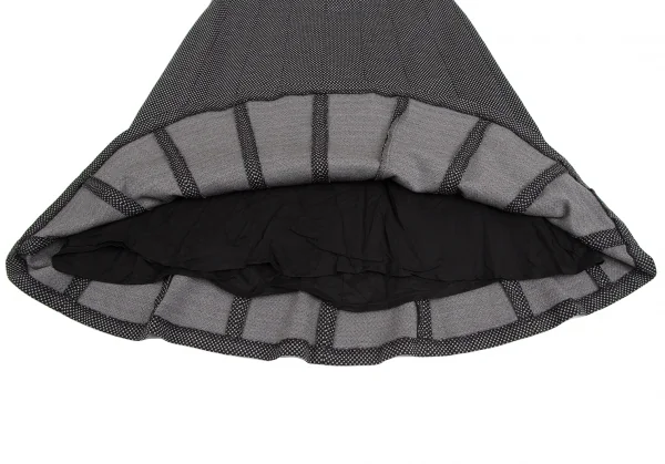 ポールスミス ブラックPaul Smith BLACK ポリレーヨン総柄フレアスカート 黒グレー38 K-128206_005