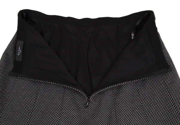 ポールスミス ブラックPaul Smith BLACK ポリレーヨン裏染めドットプリント総柄セットアップスーツ 黒グレー38 K-128207_016