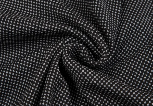 ポールスミス ブラックPaul Smith BLACK ポリレーヨン裏染めドットプリント総柄セットアップスーツ 黒グレー38 K-128207_017