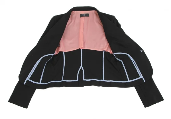 ポールスミス ブラックPaul Smith BLACK コットンリヨセル1Bジャケット 黒38 K-128208_010