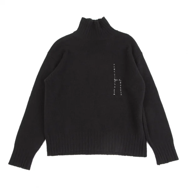 コムデギャルソン オムCOMME des GARCONS HOMME フロントステッチハイネックニットセーター 黒M位 K-128235_001