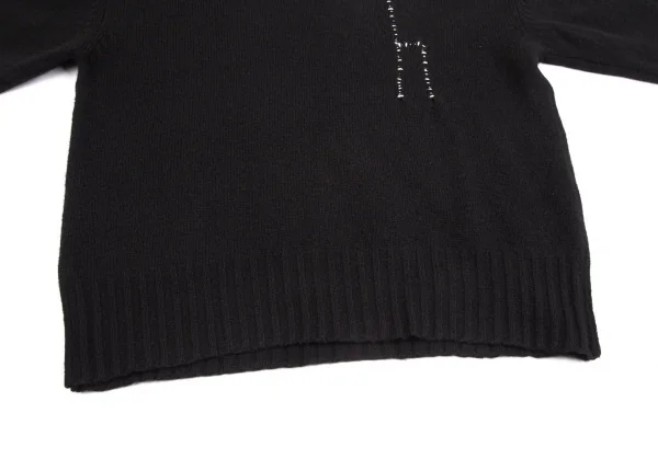 コムデギャルソン オムCOMME des GARCONS HOMME フロントステッチハイネックニットセーター 黒M位 K-128235_010