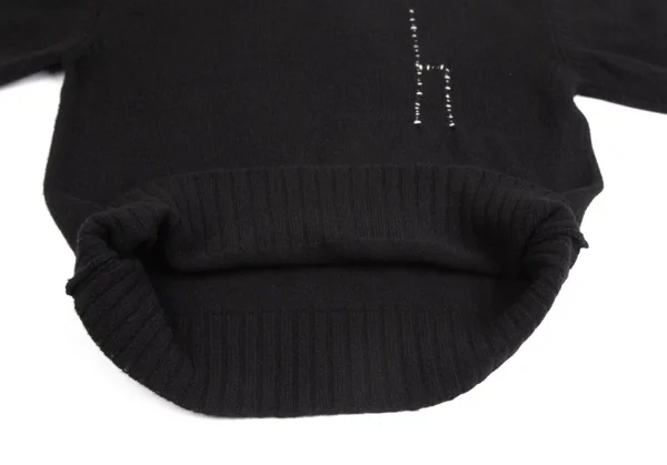 コムデギャルソン オムCOMME des GARCONS HOMME フロントステッチハイネックニットセーター 黒M位 K-128235_011
