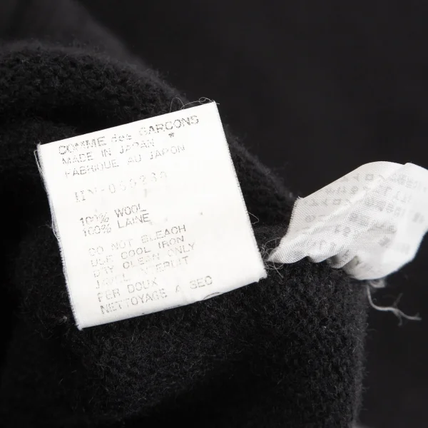 コムデギャルソン オムCOMME des GARCONS HOMME フロントステッチハイネックニットセーター 黒M位 K-128235_014