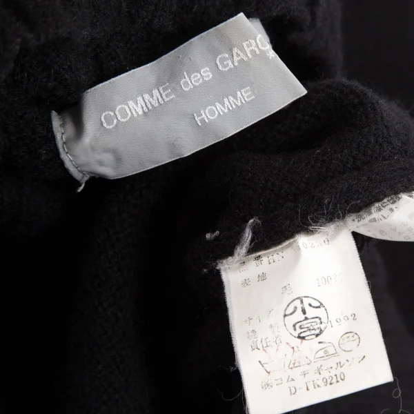 コムデギャルソン オムCOMME des GARCONS HOMME フロントステッチハイネックニットセーター 黒M位 K-128235_015