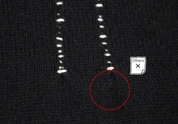 コムデギャルソン オムCOMME des GARCONS HOMME フロントステッチハイネックニットセーター 黒M位 K-128235_003