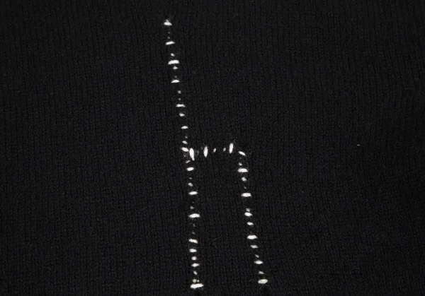 コムデギャルソン オムCOMME des GARCONS HOMME フロントステッチハイネックニットセーター 黒M位 K-128235_004