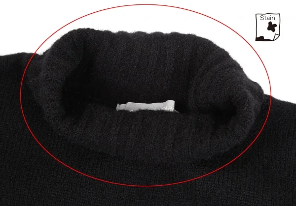 コムデギャルソン オムCOMME des GARCONS HOMME フロントステッチハイネックニットセーター 黒M位 K-128235_006