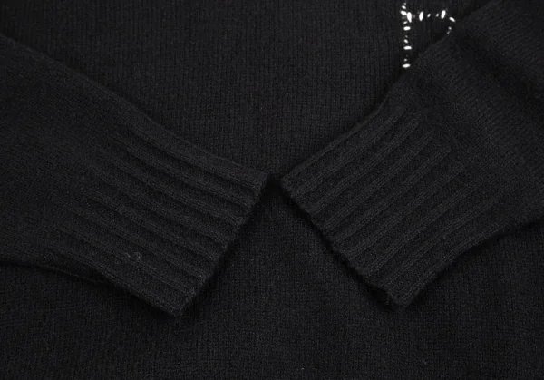 コムデギャルソン オムCOMME des GARCONS HOMME フロントステッチハイネックニットセーター 黒M位 K-128235_008