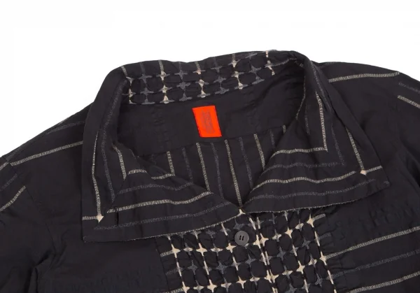 イッセイミヤケ ハートISSEY MIYAKE HaaT 刺し子ストライプデザイン