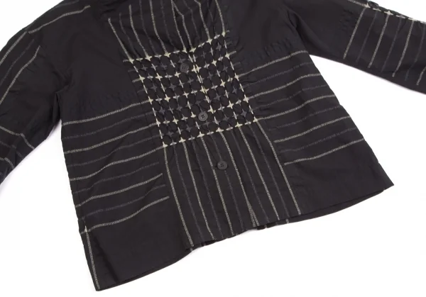 イッセイミヤケ ハートISSEY MIYAKE HaaT 刺し子ストライプデザイン