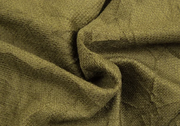 イッセイミヤケ ハートISSEY MIYAKE HaaT ポリウールシワ加工ワイドパンツ カーキ2 K-128253_011