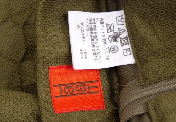 イッセイミヤケ ハートISSEY MIYAKE HaaT ポリウールシワ加工ワイドパンツ カーキ2 K-128253_014