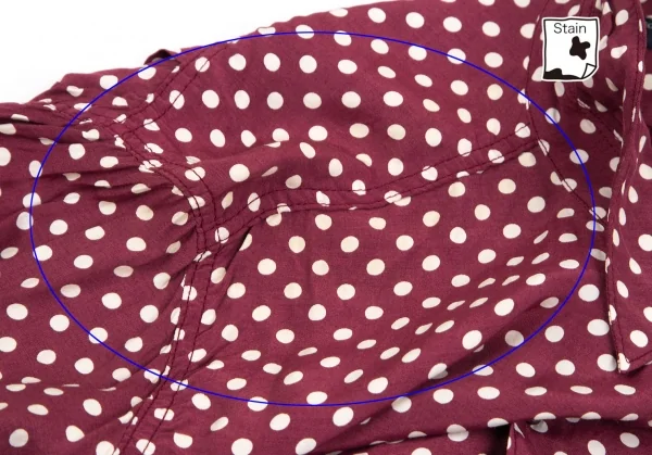 コムデギャルソン オムCOMME des GARCONS HOMME レーヨンパッカリングシャツ ワインレッドアイボリーM K-128258_004