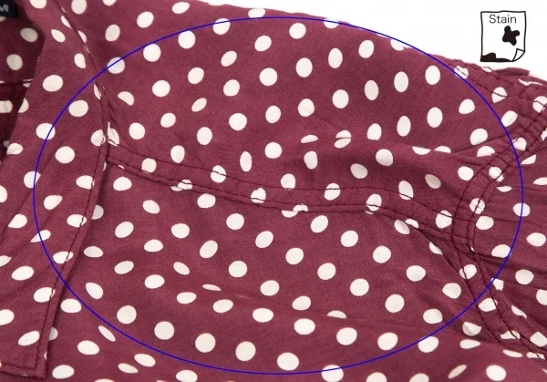 コムデギャルソン オムCOMME des GARCONS HOMME レーヨンパッカリングシャツ ワインレッドアイボリーM K-128258_005