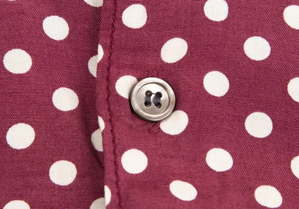 コムデギャルソン オムCOMME des GARCONS HOMME レーヨンパッカリングシャツ ワインレッドアイボリーM K-128258_006