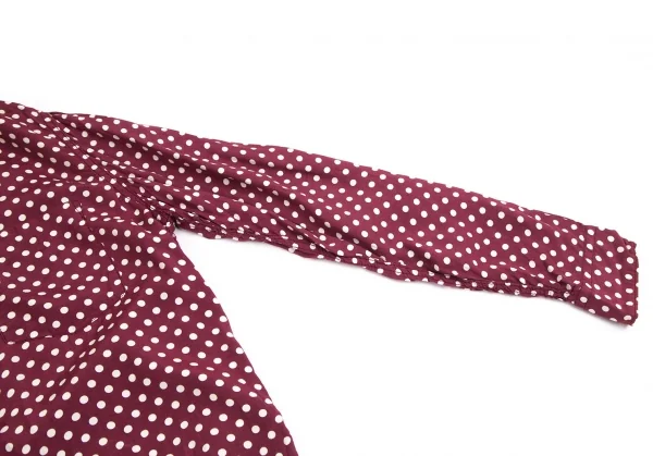 コムデギャルソン オムCOMME des GARCONS HOMME レーヨンパッカリングシャツ ワインレッドアイボリーM K-128258_007