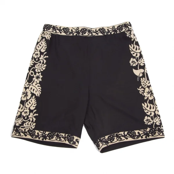 ジャンポールゴルチエ ファムJean Paul GAULTIER FEMME フラワープリントショートパンツ 黒40 K-128272_001