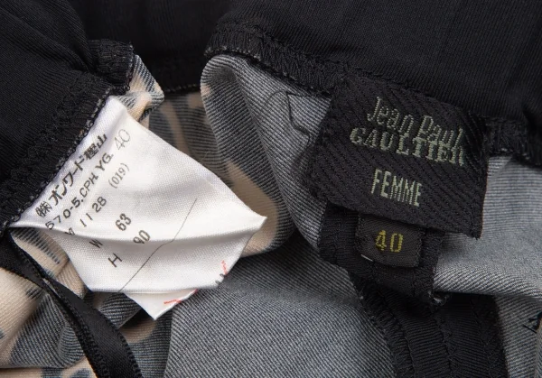 ジャンポールゴルチエ ファムJean Paul GAULTIER FEMME フラワープリントショートパンツ 黒40 K-128272_011