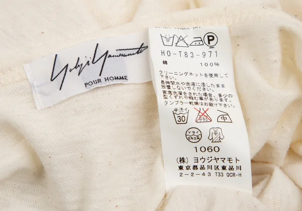 ヨウジヤマモト プールオムYohji Yamamoto POUR HOMME フラワーグラフィックプリントTシャツ 生成3 K-128276_011
