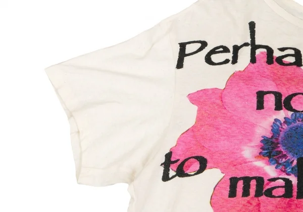 ヨウジヤマモト プールオムYohji Yamamoto POUR HOMME フラワーグラフィックプリントTシャツ 生成3 K-128276_004