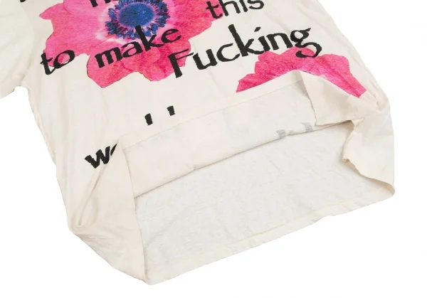 ヨウジヤマモト プールオムYohji Yamamoto POUR HOMME フラワーグラフィックプリントTシャツ 生成3 K-128276_007