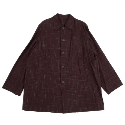 ワイズフォーメンY's for men チェックグリッドロングジャケット