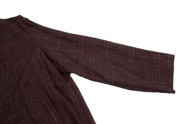 ワイズフォーメンY's for men チェックグリッドロングジャケット エンジL K-128304_006
